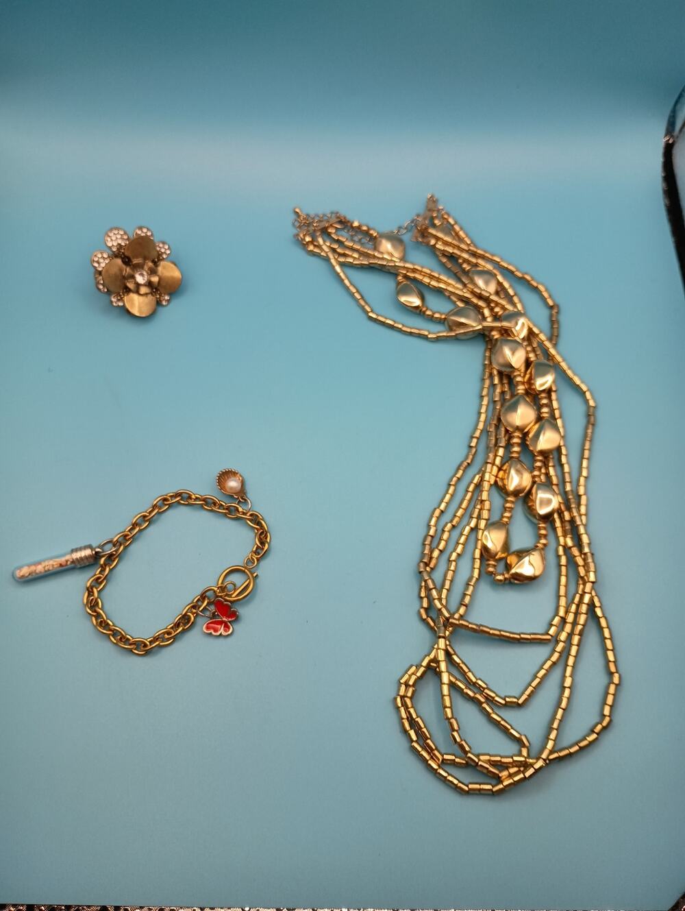 Costume Jewelry Lot  - Necklaces, earrings set, Broach, Pendants  #1